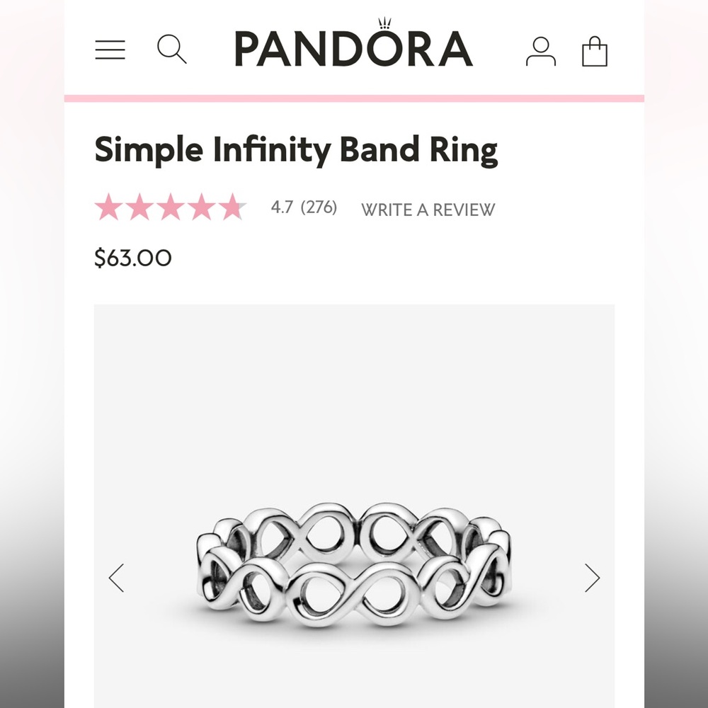 Pandora Infinity Ring